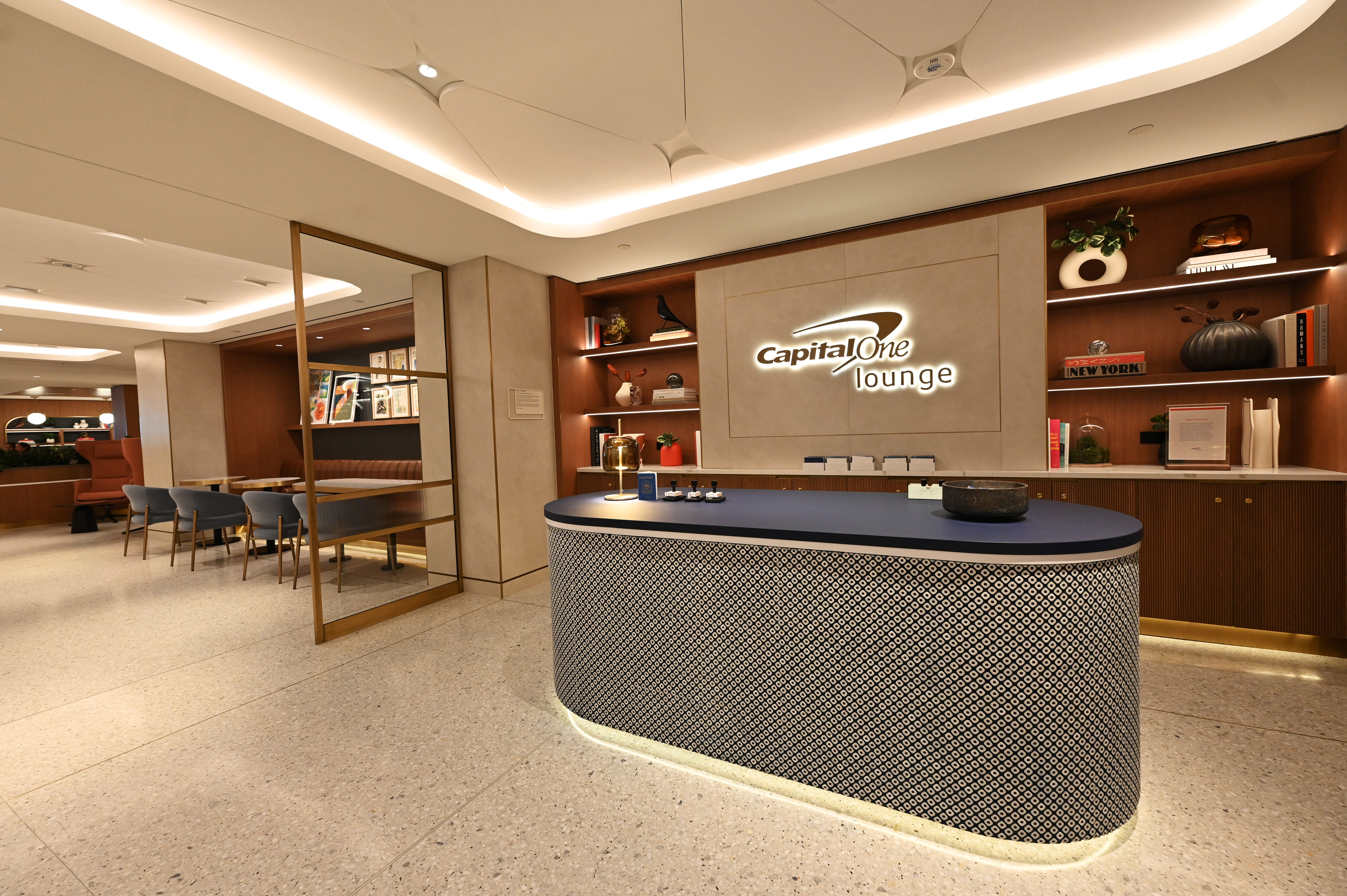 A view inside Capital One's flagship lounge at JFK airport on June 17, 2025 in New York City.
