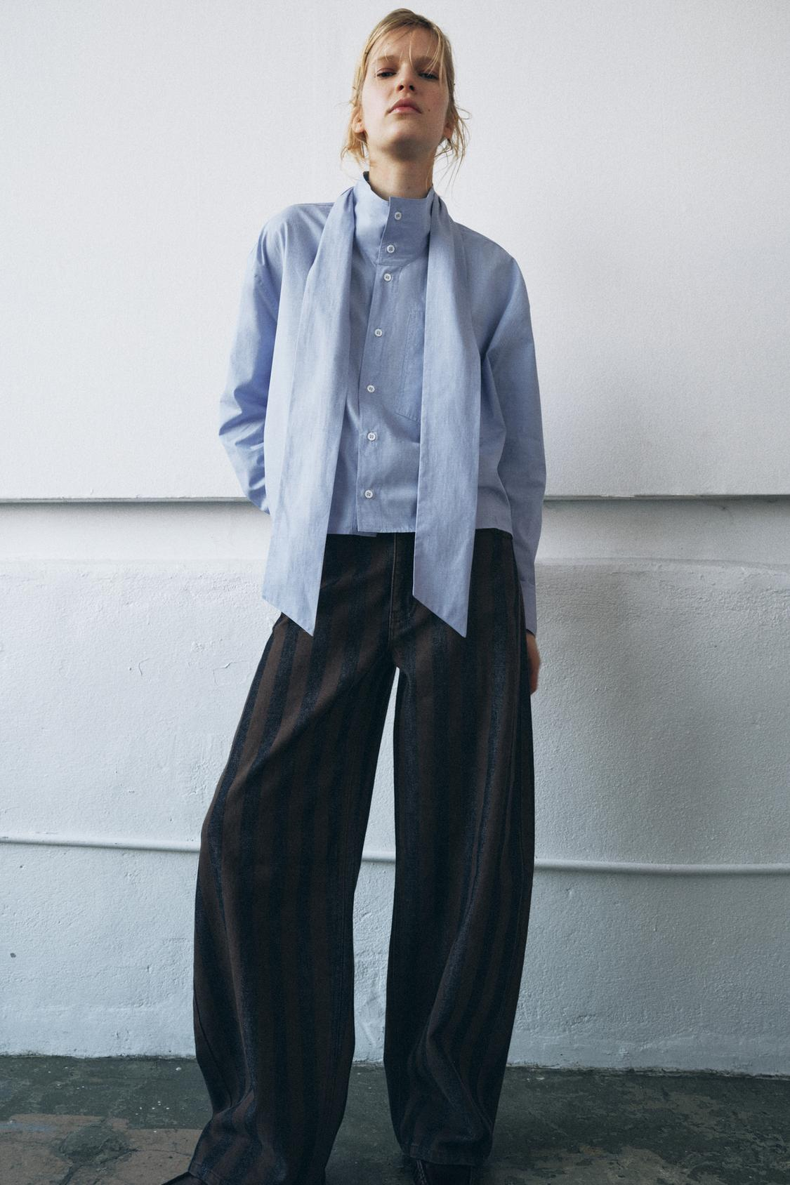 ZARA, Zw Collection Bow Shirt