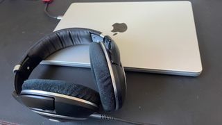 MacBook Pro and headphones