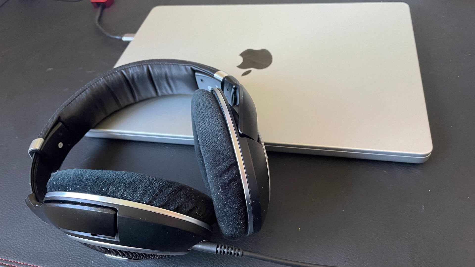 MacBook Pro and headphones