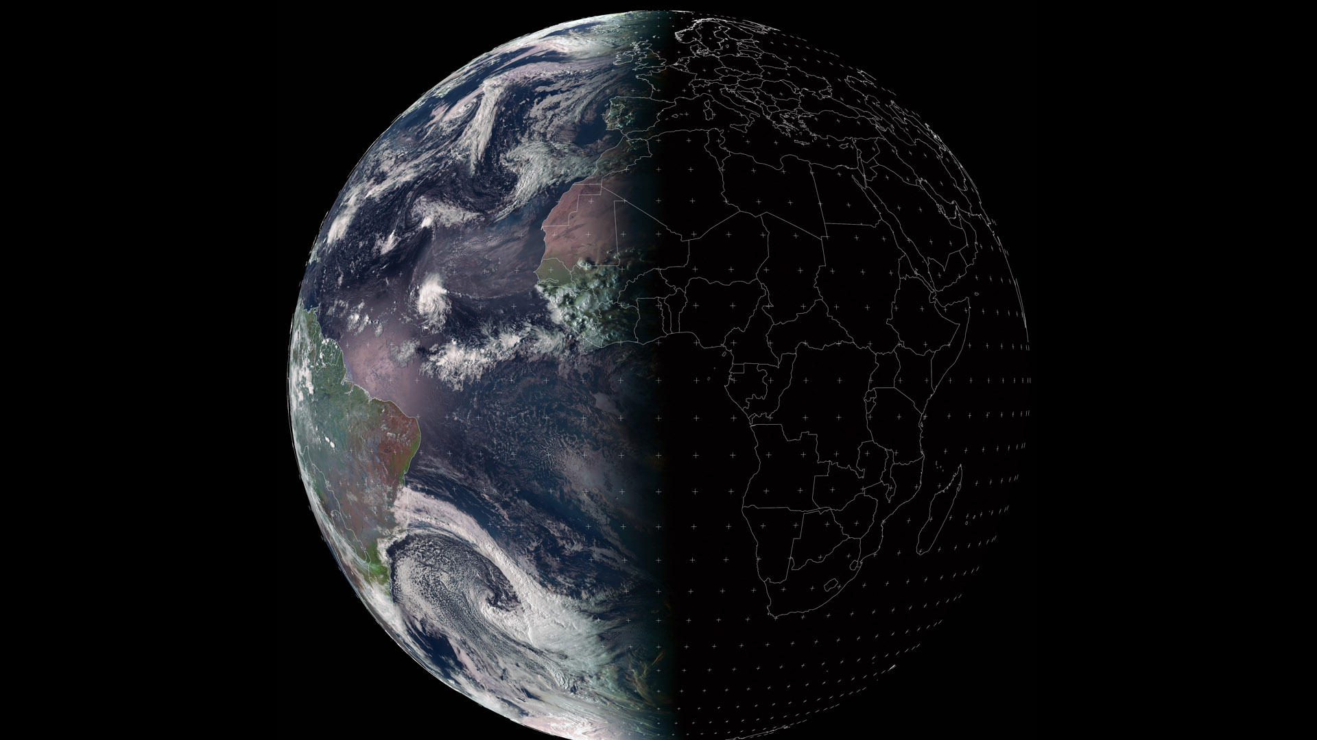 The Earth seen by a European weather forecasting satellite on the Autumnal Equinox 2021.