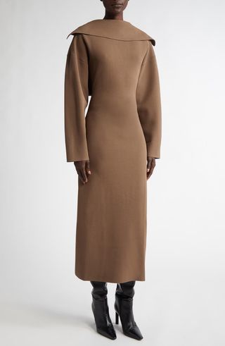 Stunt Long Sleeve Midi Sweater Dress