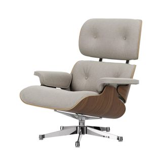 Vitra Eames Lounge Chair, Ivory Nubia Bouclé