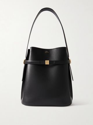 Belted Leather Tote