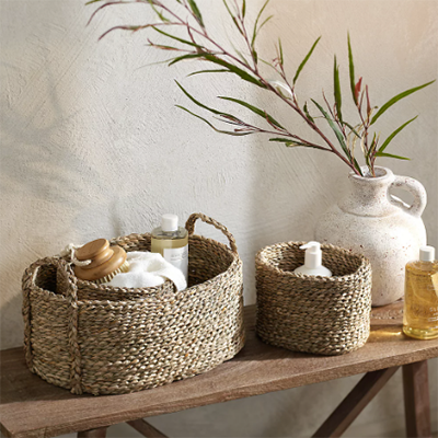 The white company rattan basket