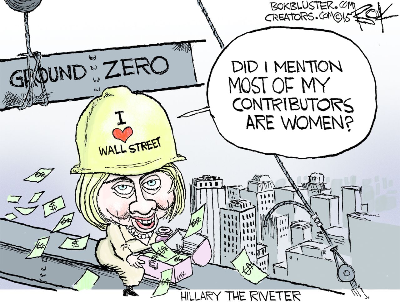 Political cartoon U.S. Hillary Clinton 2016