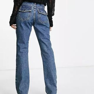 ASOS Low Rise Flared Jeans, best jeans for rectangle body type