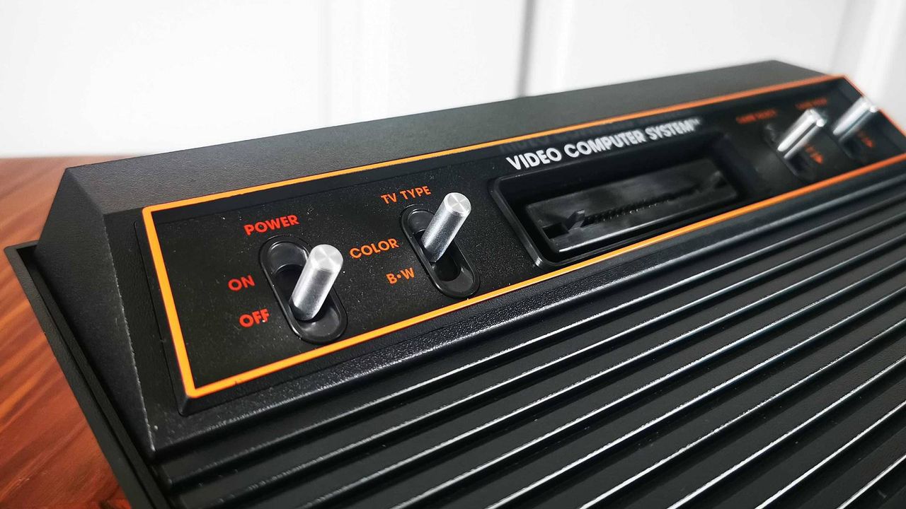 Atari 2600 Plus console close up of switches
