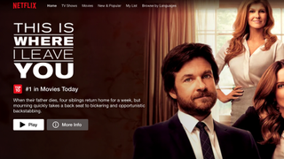 Netflix home page screenshot