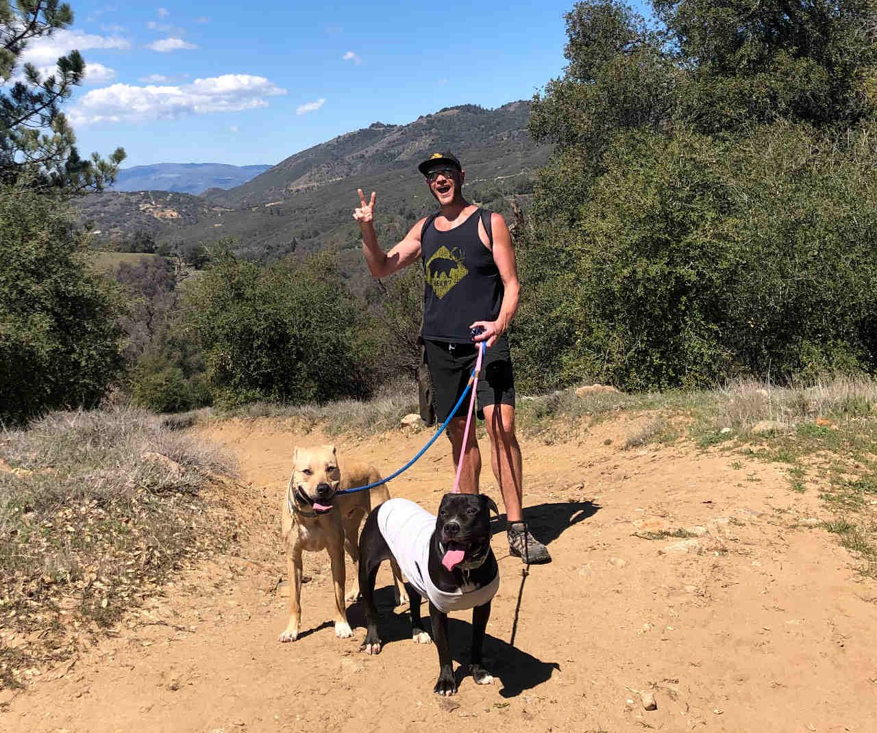 Adam D with his dogs