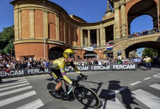 Primoz Roglic (Jumbo-Visma) during the opening time trial in Bologna