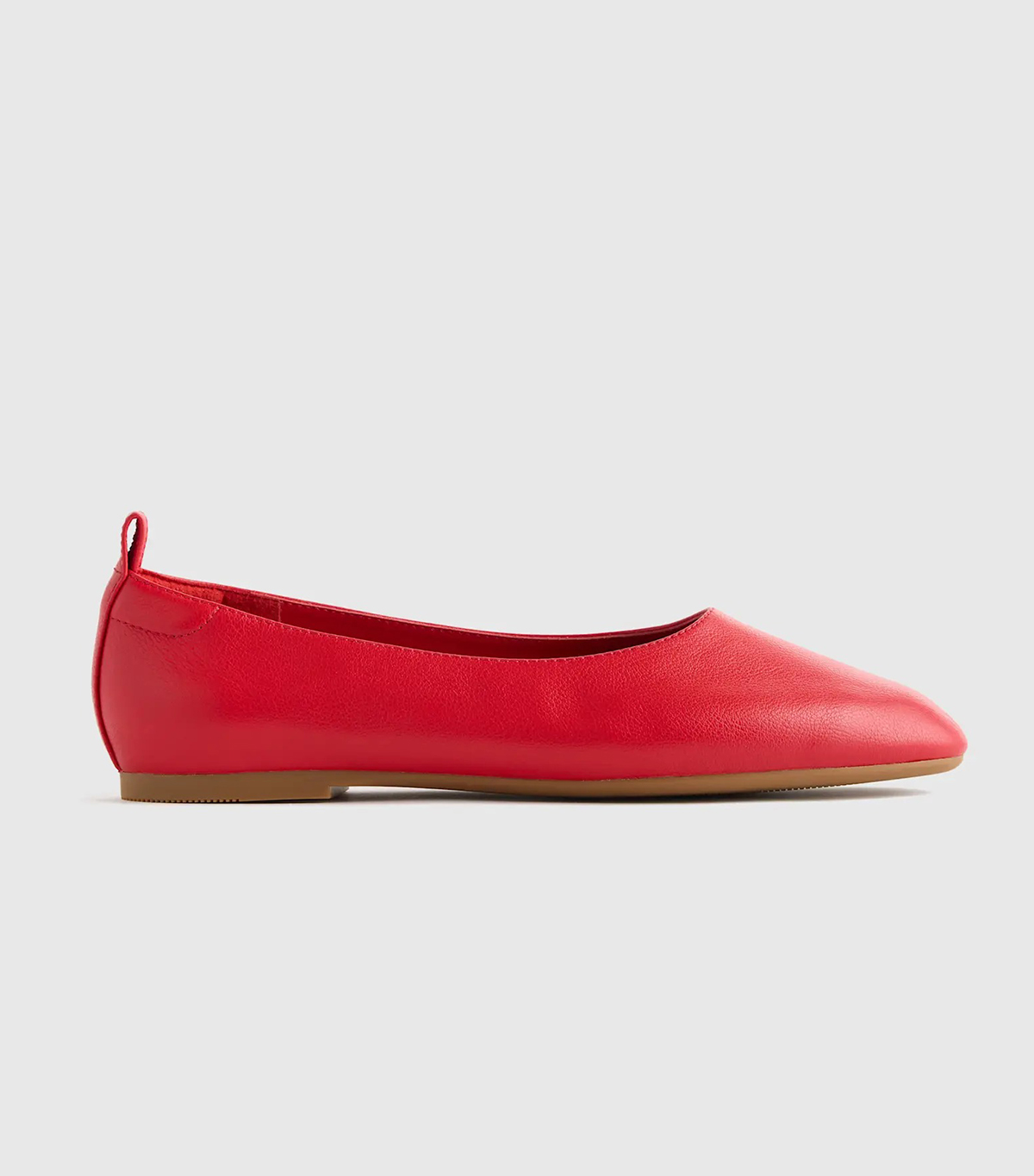 Quince, Italian Leather Glove Ballet Flats in Cherry