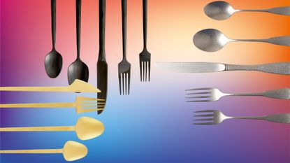 best flatware in gold, silver and black