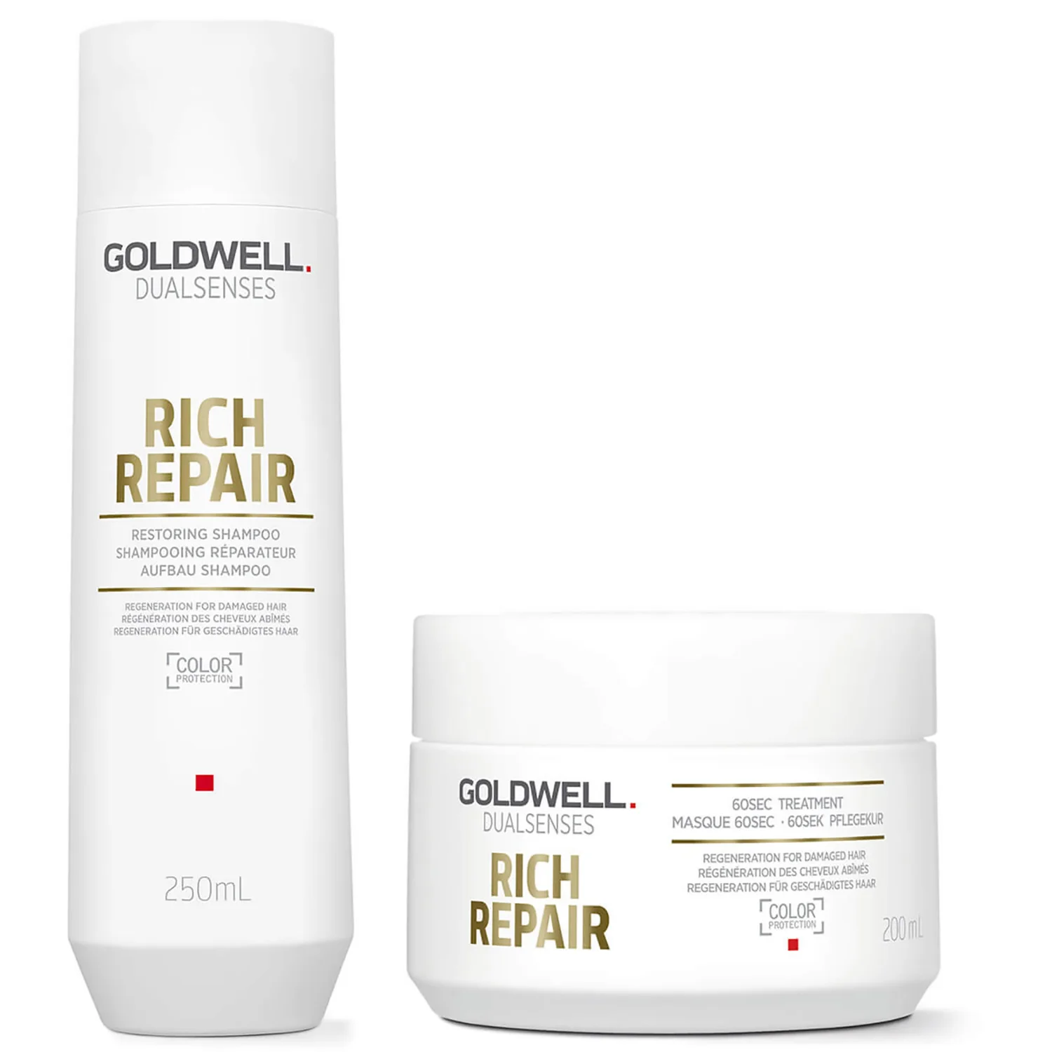 Goldwell Dualsenses Rich Repair Shampoo and 60 Second Treatment Mask Duo for Dry to Severely Damaged Hair (worth &amp;pound;33.65)