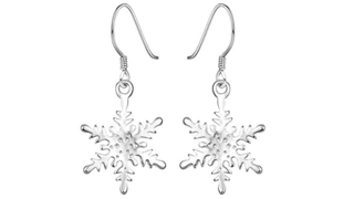 Snowflake drop earrings