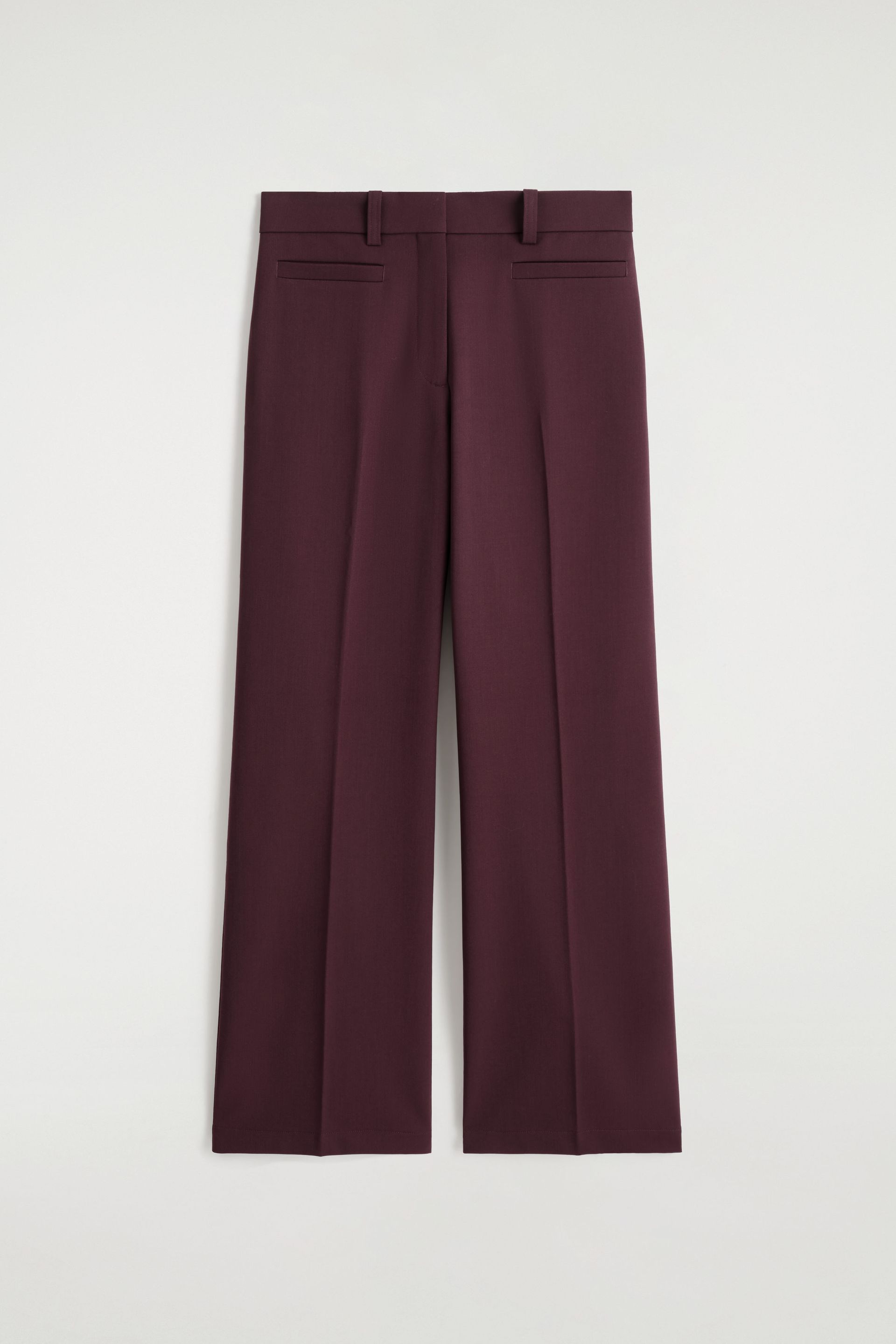 Wool-Blend Straight-Leg Pants
