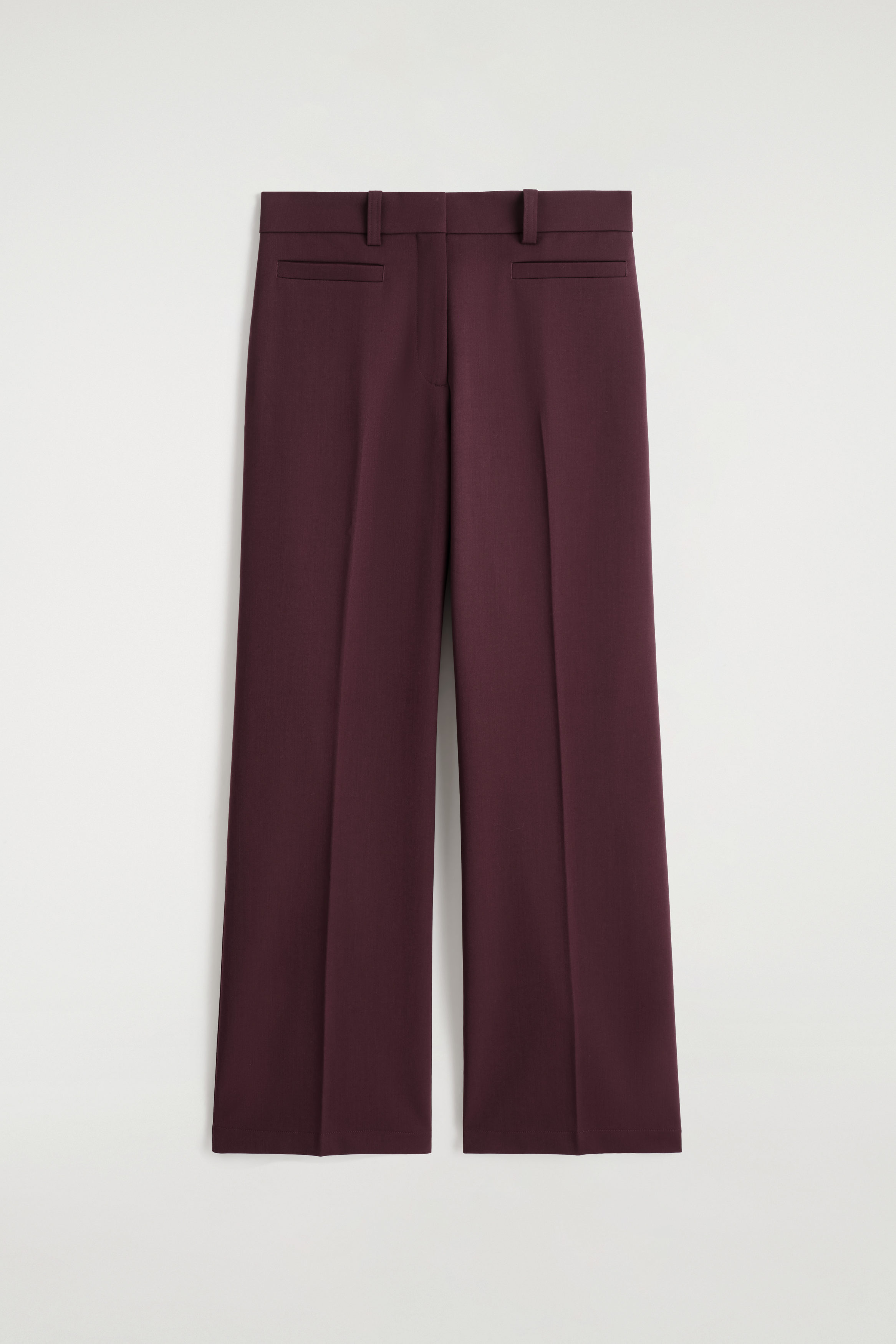 Wool-Blend Straight-Leg Pants