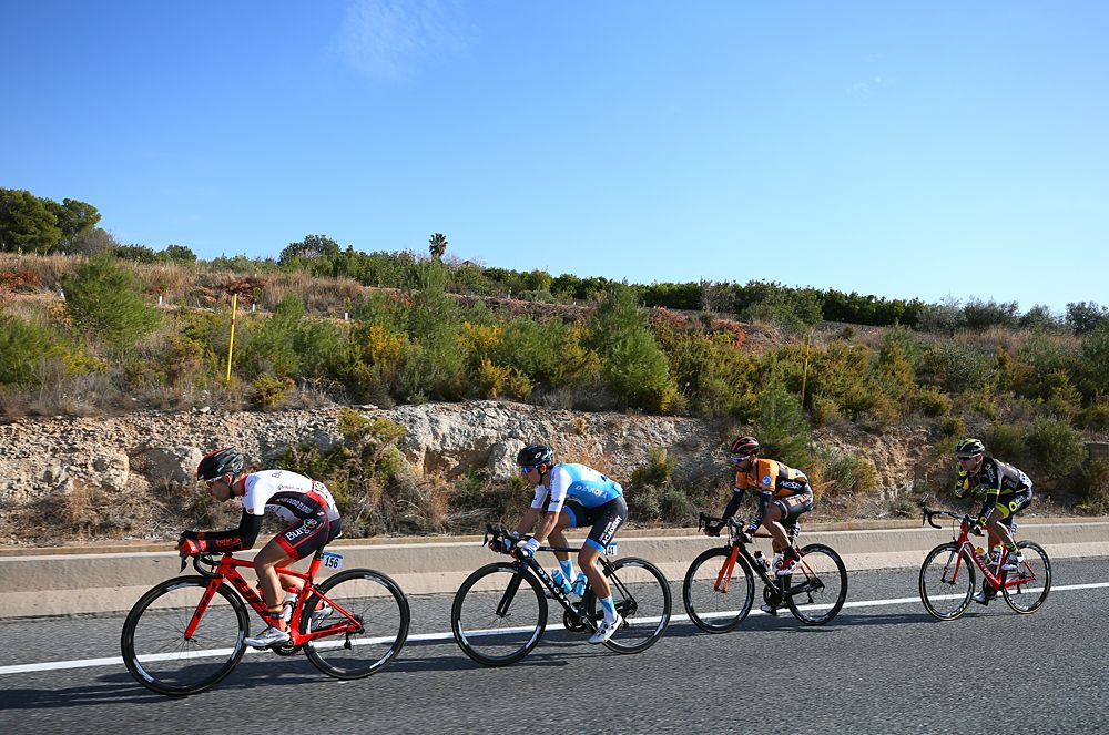 The breakaway of the day: Francisco Mancebo (Inteja DCT), Jose Manuel Diaz (Israel Cycling Academy), Ibai Salas (Burgos BH) and Paul Ourselin (Direct Energie).