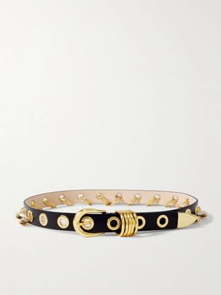 Revenge Embellished Leather Belt