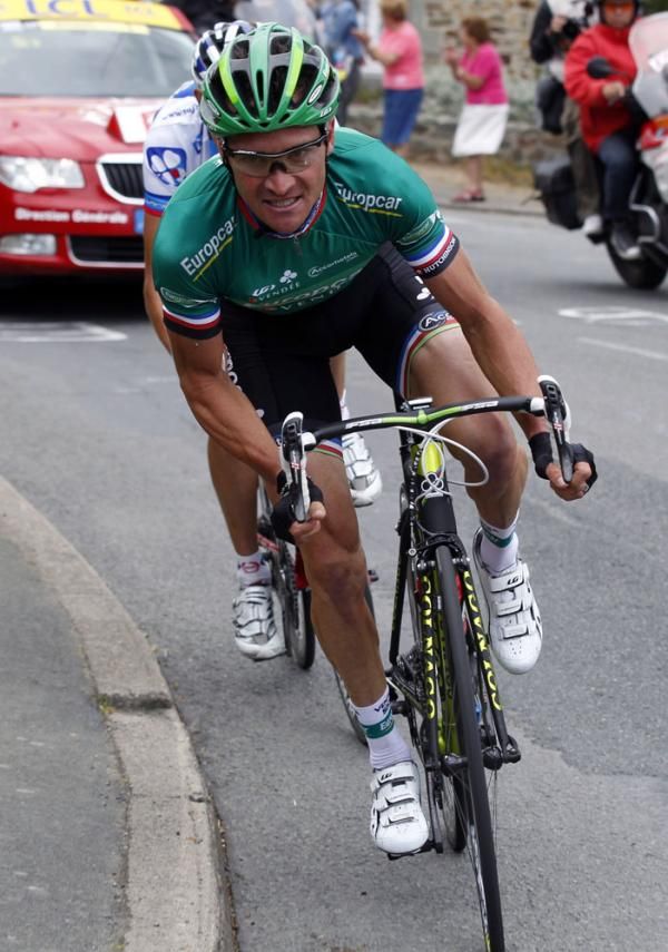 Thomas Voeckler (Europcar) on the attack