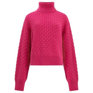 French Connection Cable Knit Roll Neck Jumper