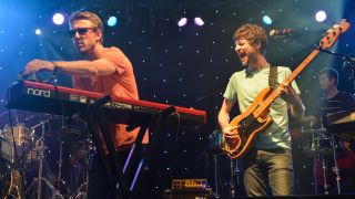 Members of the band Snarky Puppy perform on stage during Love Supreme Jazz Festival 2013 on July 6, 2013 in Lewes, United Kingdom.