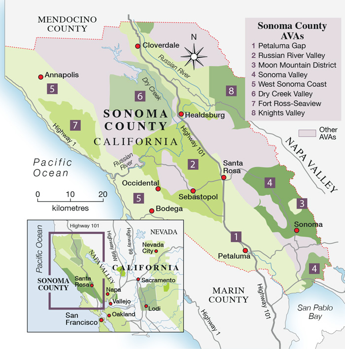 Sonoma map