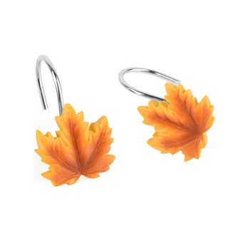 Two maple leaf shower hooks