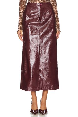 Eliza Leather Maxi Skirt