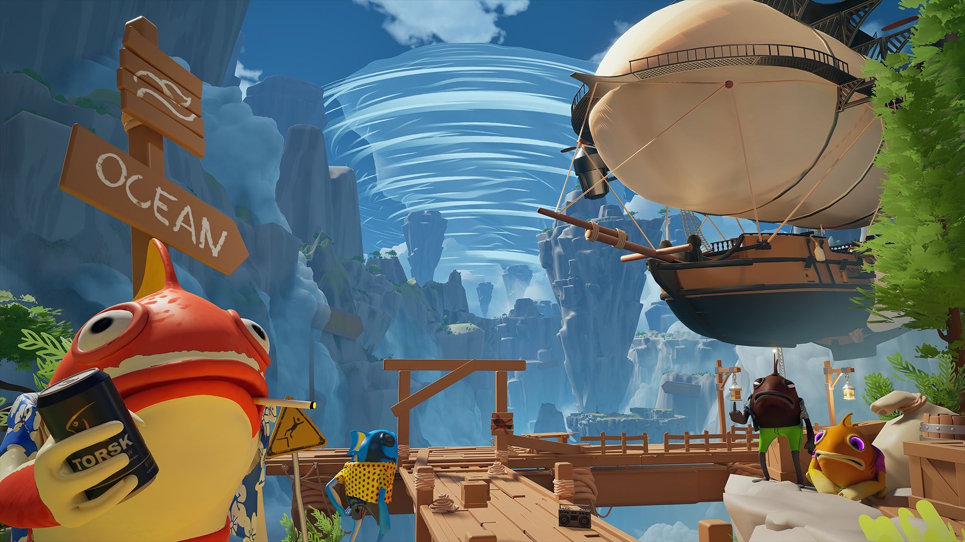 Take to the skies and shoot your mates in the face with a shotgun in Fish & Ships