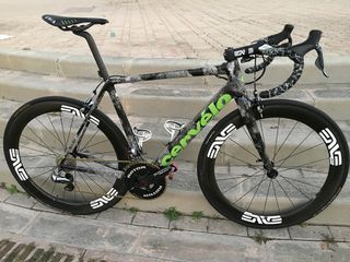 The new Cervelo R5 is ready to be used at the Dubai Tour