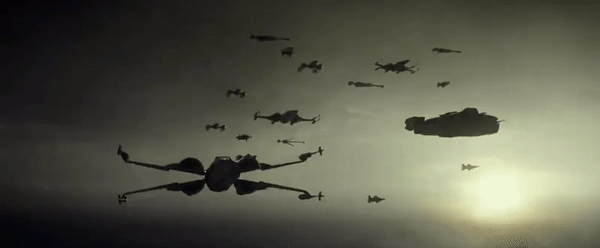 The skies above a mysterious alien world fill with Rebel fighters dropping out of hyperspace