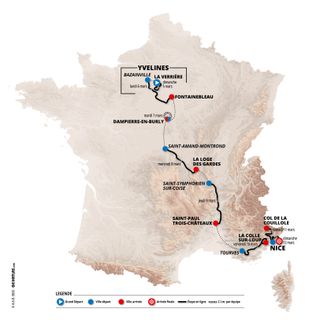 Paris-Nice 2023 route map