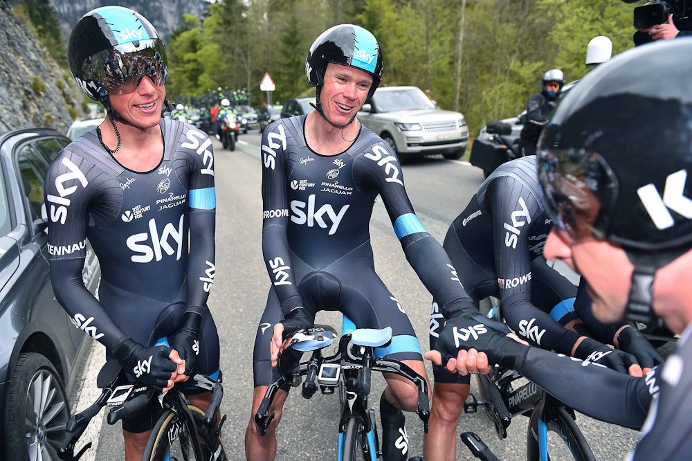 Team Sky after the finish.