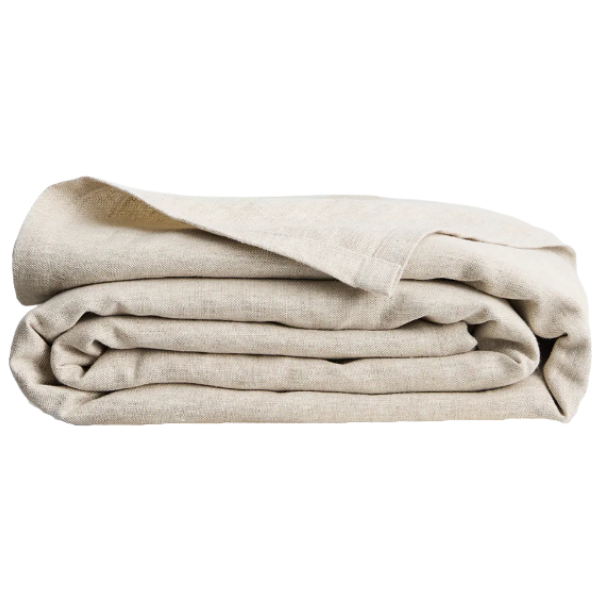 Bed Threads, Oatmeal Heavy Linen Bed Cover