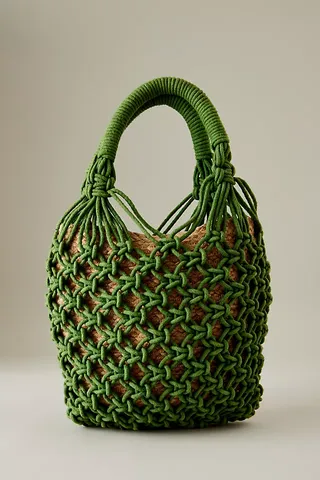 Crochet Jute Tote Bag