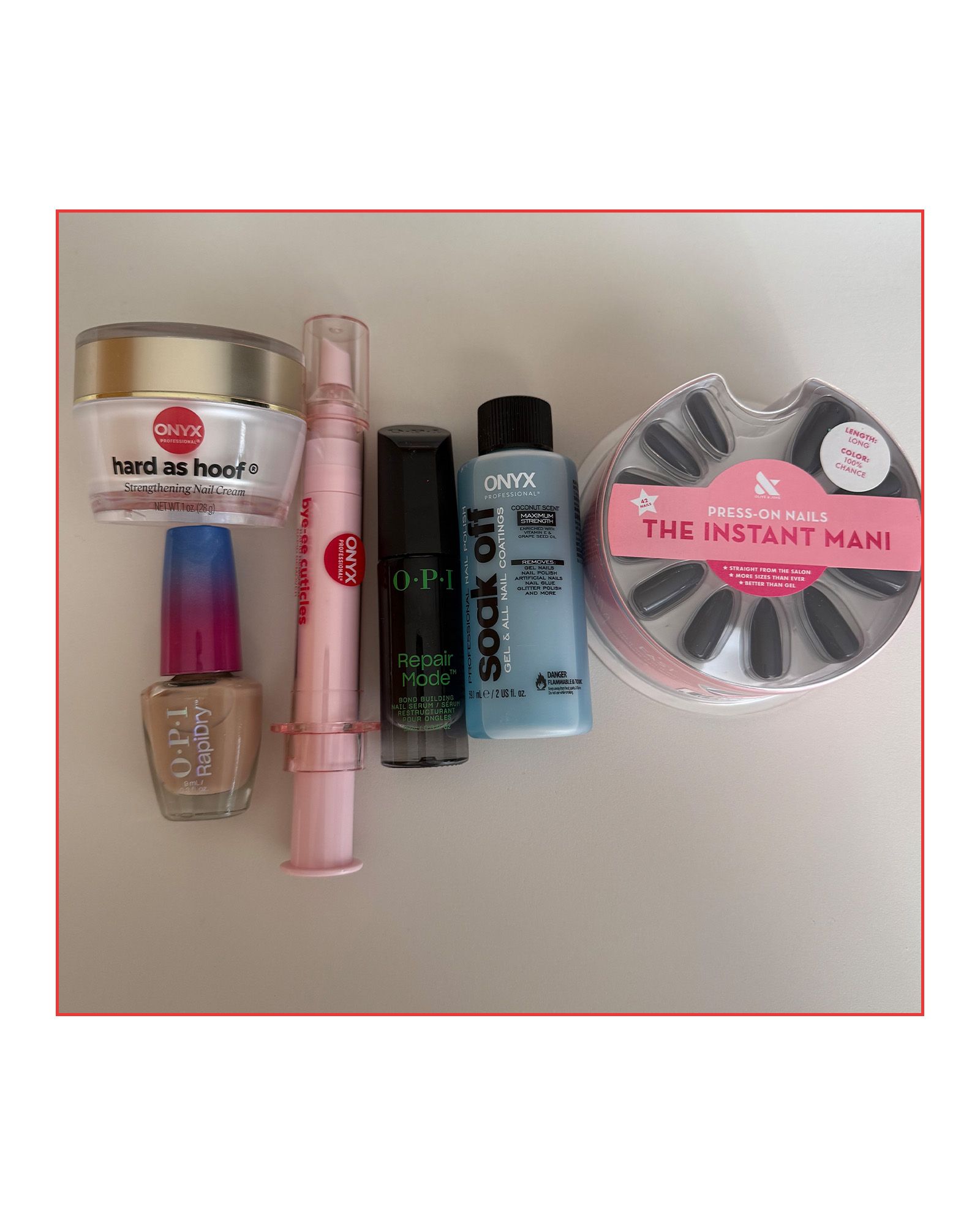 Zola Ganzorigt's favorite drugstore nail products.
