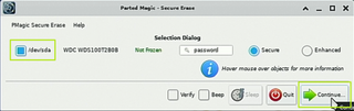 Select drives and click continue