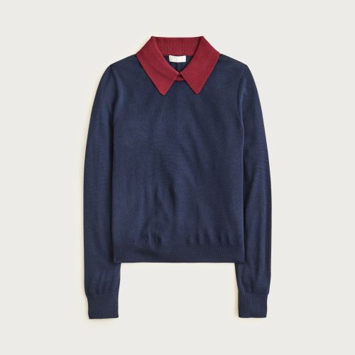 Carolyn Collared Sweater in Merino Wool