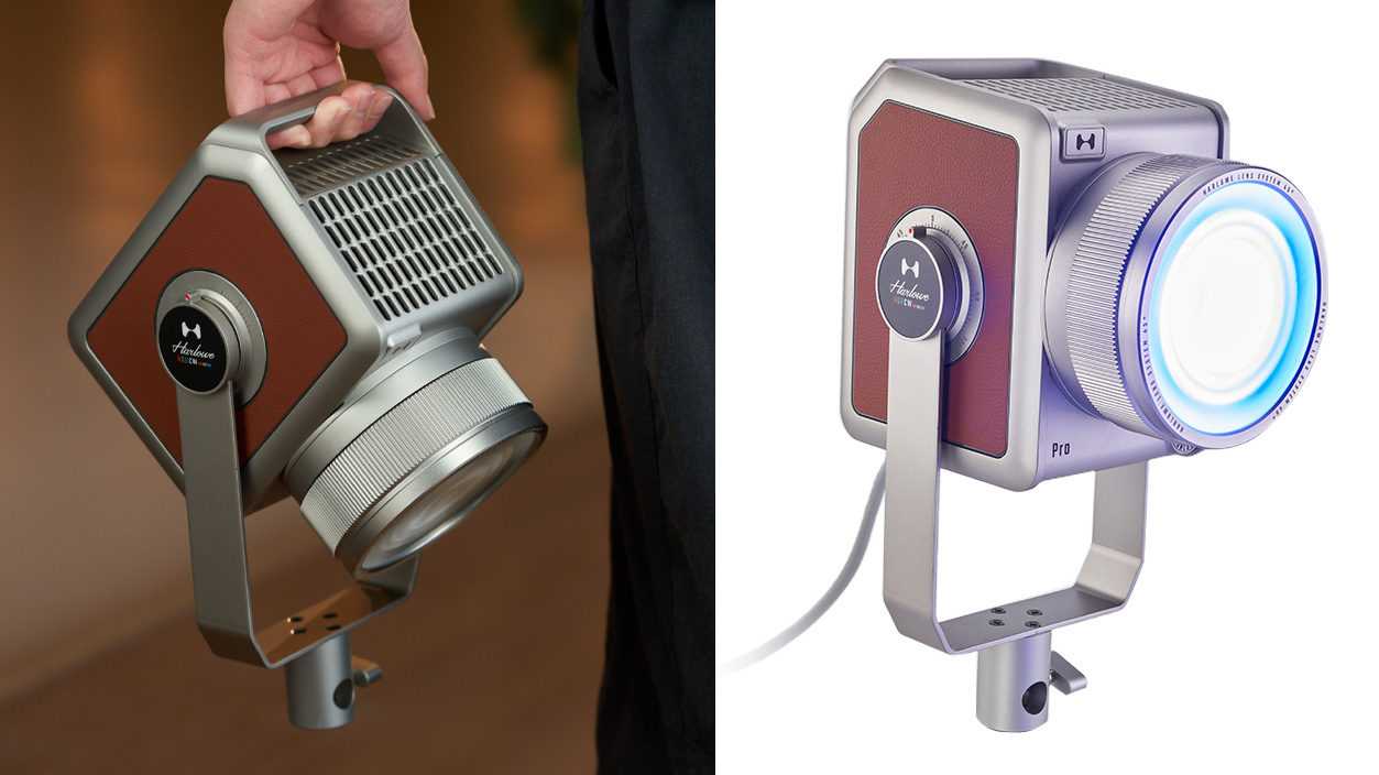 Harlowe Pro 300 Spectra being held in hand alongside product image