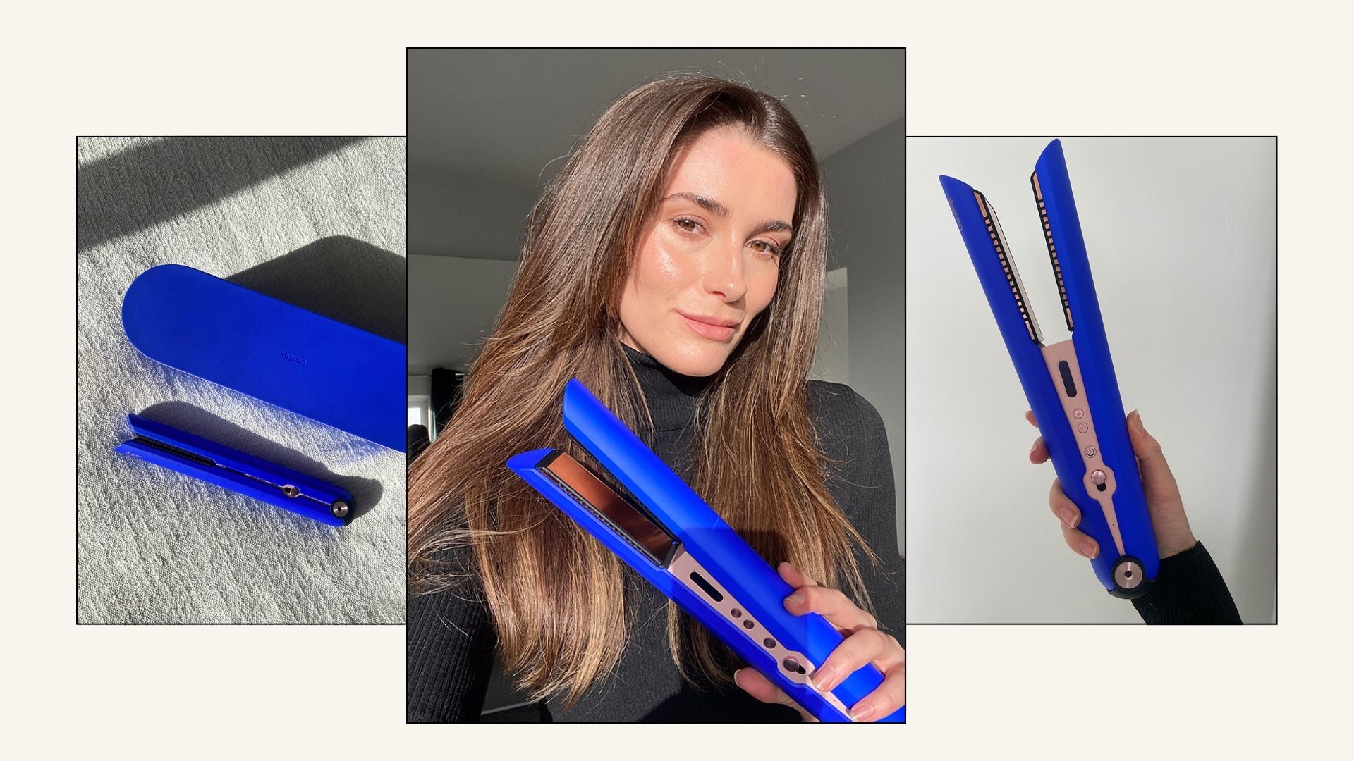 Beauty editor Eleanor Vousden testing the Dyson Corrale hair straighteners