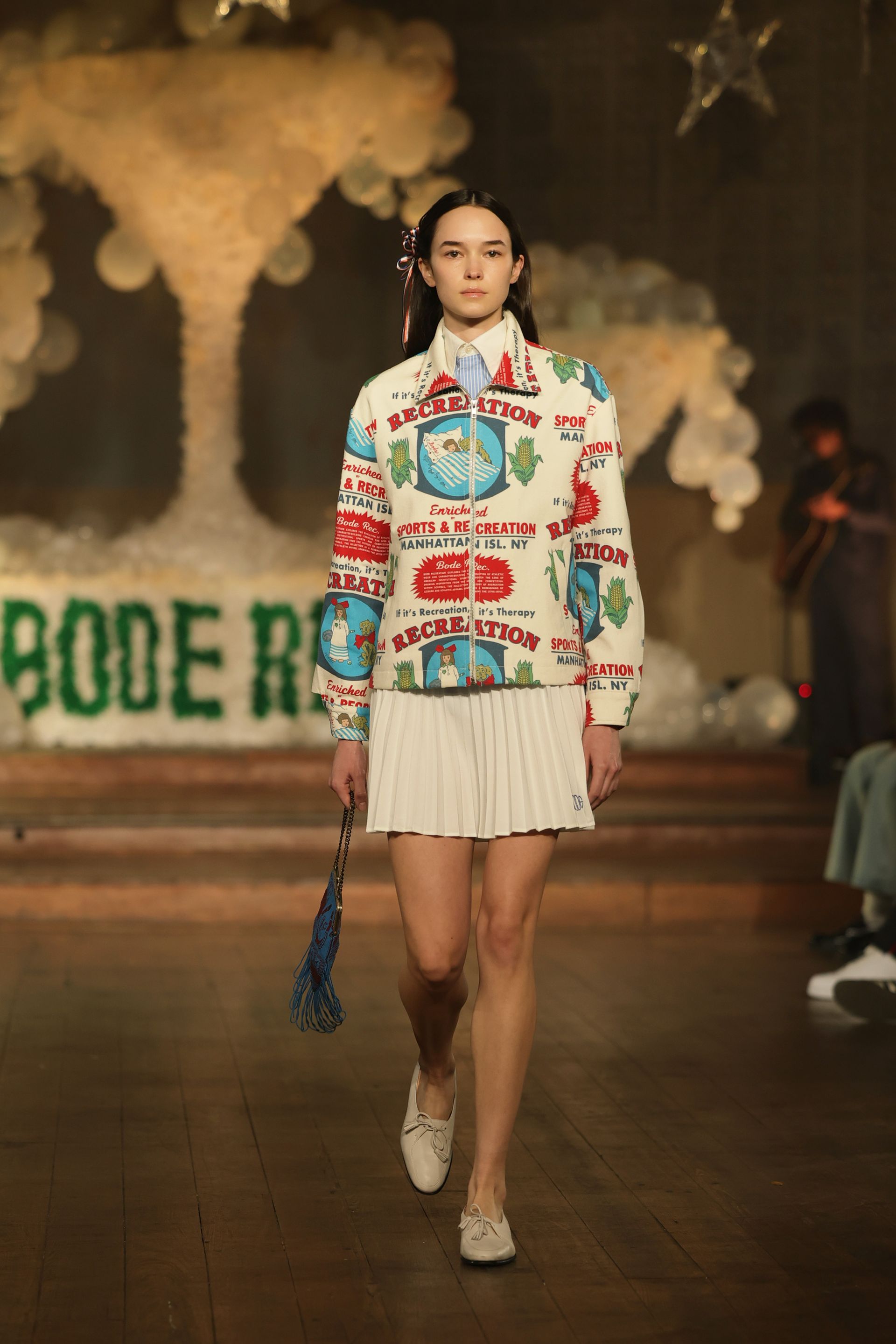 A model walking in the Bode fall/winter 2025 runway show.