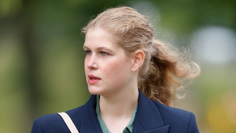 Lady Louise Windsor attends day 3 of the Royal Windsor Horse Show in Home Park, Windsor Castle on July 3, 2021 in Windsor, England.