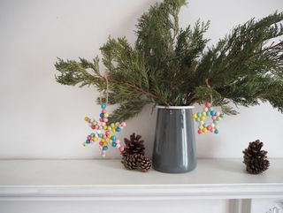 Scandi style beaded Christmas decorations step by step
