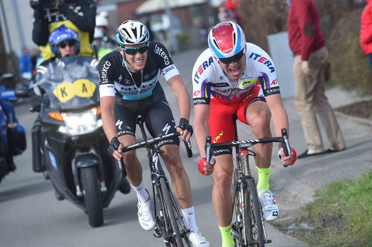 Alexander Kristoff (Katusha) and Niki Terpstra (Etixx-Quickstep)