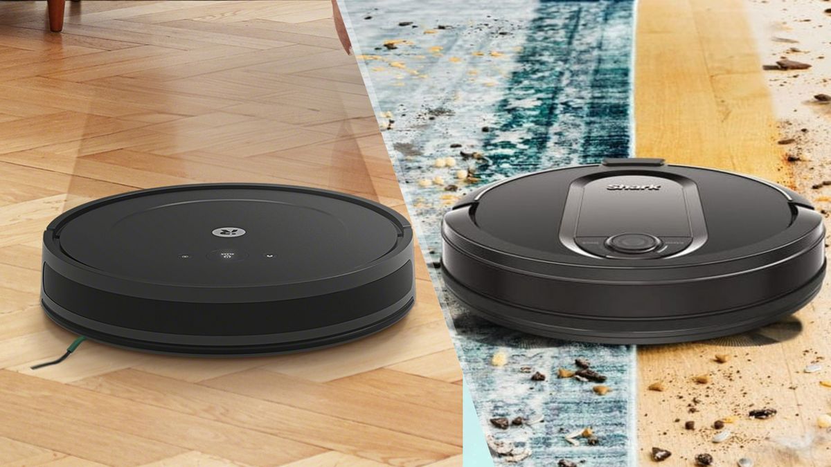 Rooma Combo Essential next to Shark IQ robot vacuum