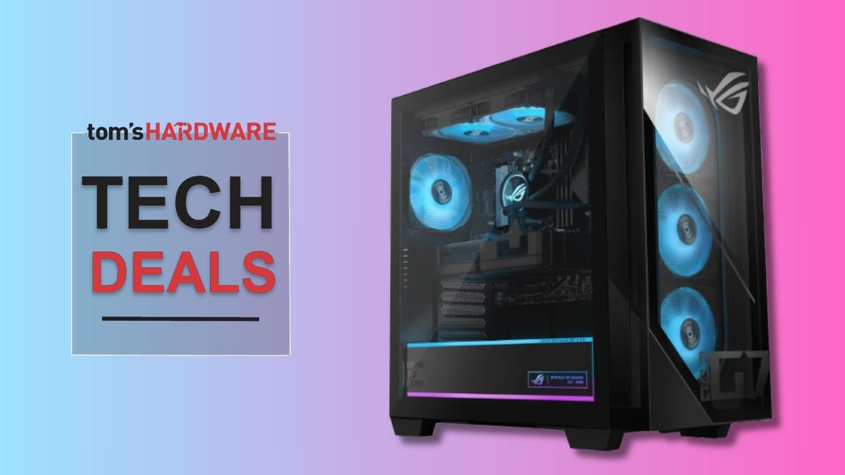 Score a liquid-cooled Asus ROG 4K gaming PC with a 9800X3D and RX 9070 XT for under $1,900 right now — powerhouse rig comes equipped with 32GB of DDR5 RAM and a 1TB SSD