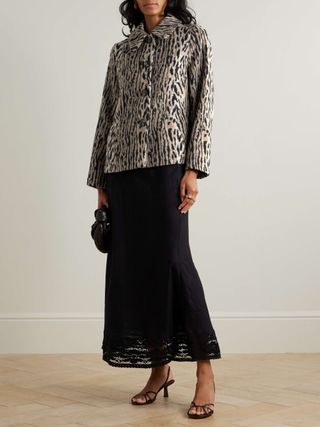 Tommie Leopard-Print Felt Jacket