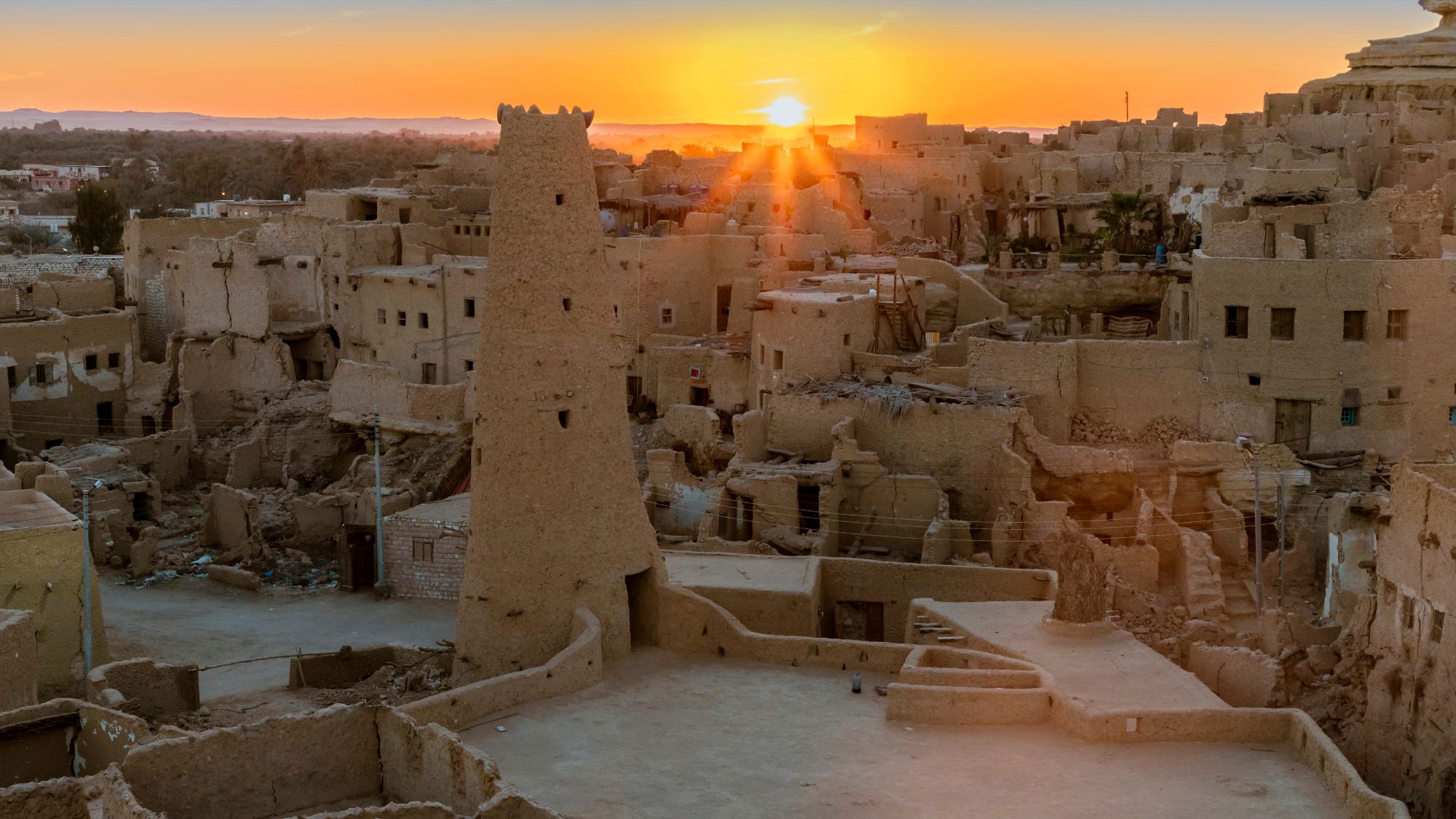 Sunset at Fortress of Shali, Siwa Oasis, Egypt 