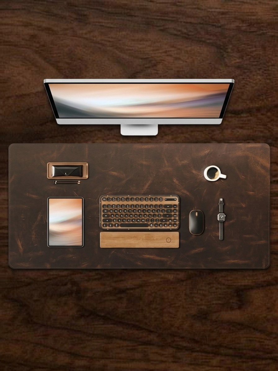 Home office product on a dark work background